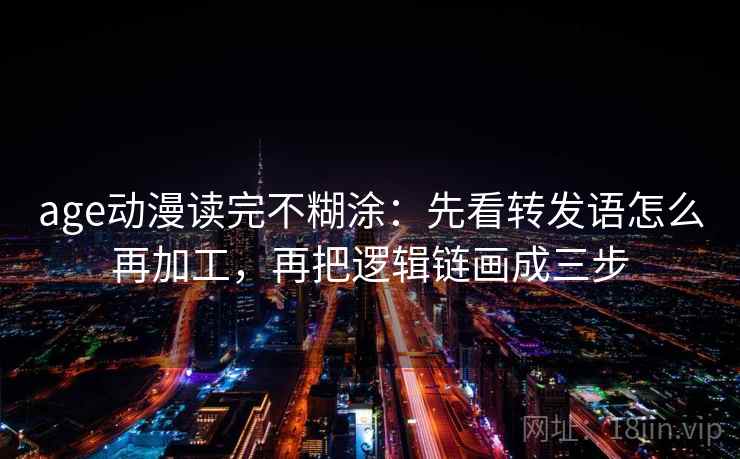 age动漫读完不糊涂：先看转发语怎么再加工，再把逻辑链画成三步